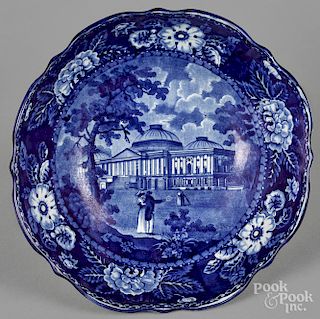 Historical blue Staffordshire centerpiece bowl