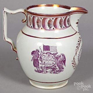 Pearlware lustre pitcher