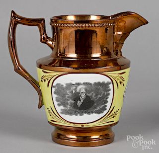 Large Historical lustre pitcher
