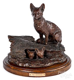 Marilyn Newmark, bronze fox sculpture