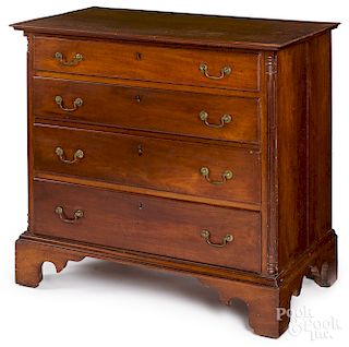 New England Chippendale cherry chest of drawers