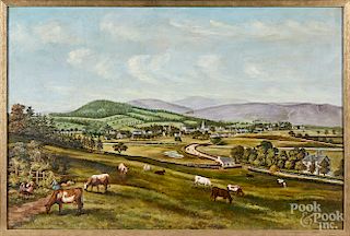 American oil on canvas landscape