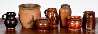 Group of miniature redware