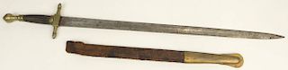 Antique Fighting Short Sword with Stacked Hallmarks