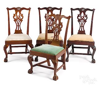 NY or Connecticut Chippendale mahogany chairs