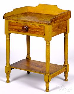 New England Sheraton painted pine wash stand