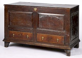 PA William and Mary walnut blanket chest