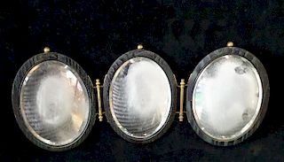 3 SECTION OVAL BEVELED MIRROR