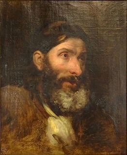 19th Century Oil on Canvas, Man with Beard
