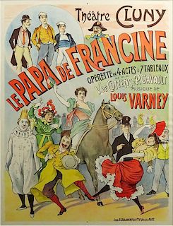 Alfred Choubrac, French (1853-1902) Poster "Le Papa De Francine"