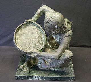 UNSIGNED. Large Brutalist Style Sculpture On
