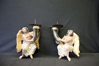 A Pair Of 18th Century Northern Italian Polychrome