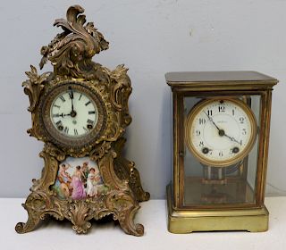 2 Antique Clocks To Inc, A Louis XV Style