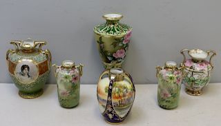 Nippon. Grouping Of 6 Japanese Porcelain Vases.