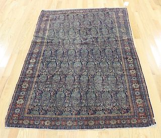 Antique And Finely Hand Woven Kerman Style Carpet