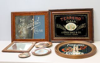 Cigar Advertising Signs, Mirrors & Trays.