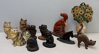 Large Grouping Of Approx Cast Iron Door Stops.