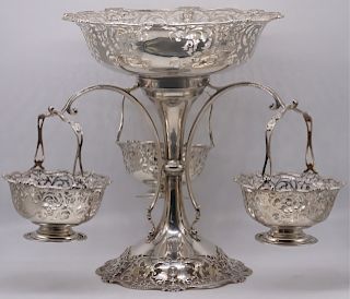 SILVER. Mappin & Webb English Silver Epergne.