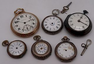 JEWELRY. (6) Vintage and Antique Pocket Watches.