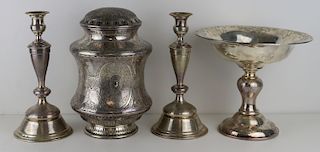 SILVER. Assorted Continental Silver Hollow Ware.