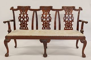 Finely Carved Chippendale Style Mahogany