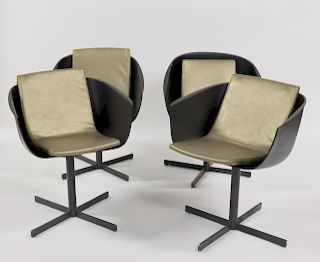 Carlo Columbo. 4 Poliform Strip Swivel Chairs