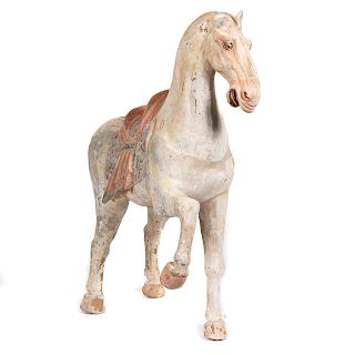 Large Tang Dynasty Painted Earthenware Horse