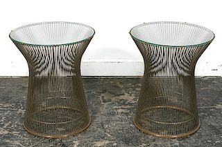 Pair, Warren Platner for Knoll Style Side Tables
