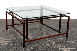 Henning Norgaard Rosewood Glass Coffee Table