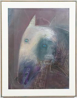 Holly Roberts, "Man with Large Animal Head" 1989