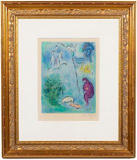 Marc Chagall "Daphnis Discovers Chloe" Lithograph