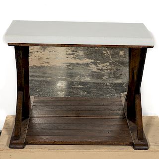 Bobby McAlpine, "Saltire Console" Antiqued Table
