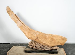 David Nash "Wafer Vessel" Carved Wood Sculpture
