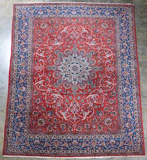 Persian, Hand Woven Isfahan Wool Area Rug