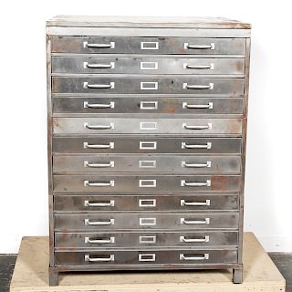 Globe Wernicke Industrial Metal Flat File Cabinet