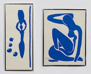 Henri Matisse 2 Blue Figural Works, Nu Blue Series