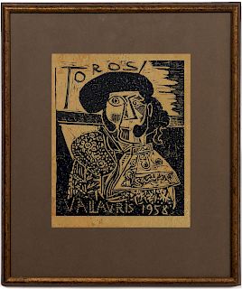 Picasso "Toros Vallauris" Woodblock Print 1958