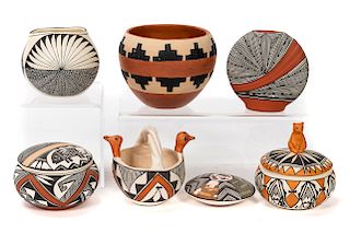 Seven Piece Grouping Of Native American Pottery