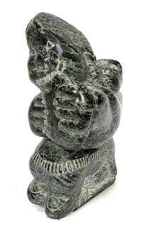 Charlie Inukpuk "Mother And Child" Inuit Sculpture