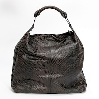 Giorgio Armani Espresso Python Skin Hobo Bag