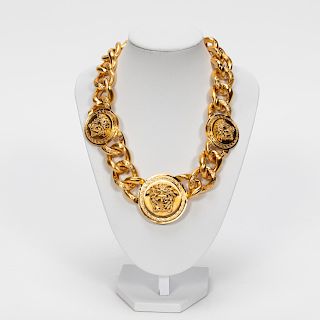 Versace "Medusa" Logo Necklace W/ Box