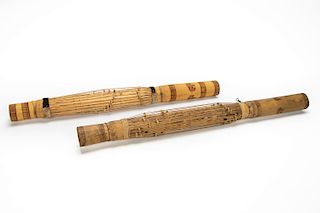 Two 20th Century, Malagasy Valihas Bamboo Zithers