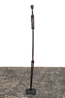 East African Carved Wood Tall Figural Sculpture