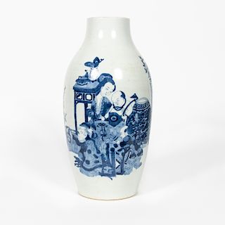 Chinese Blue and White Porcelain Figural Vase