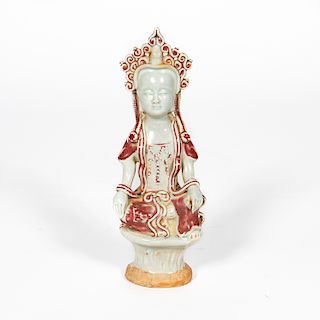 Chinese Porcelain Guanyin Figure, Yuan Style