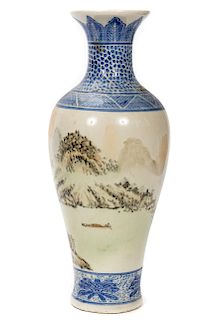 Chinese Porcelain Liuyeping Landscape Motif Vase