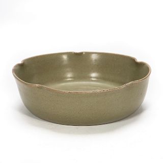 Chinese Glazed Celadon Interior Relief Small Bowl