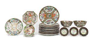22pc Chinese Rose Medallion and Japanese Grouping
