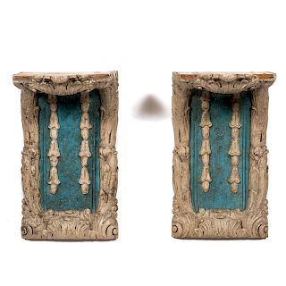 Pair, 19th C. French Baroque Style Wall Brackets