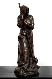 Anatole Jean Guillot "La Paysanne" Bronze Figure